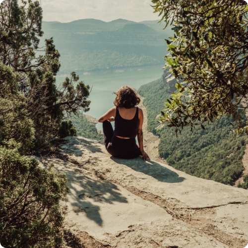 woman hiking